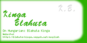 kinga blahuta business card